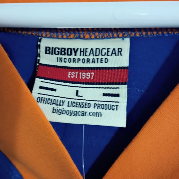 Savannah State University Men's Size Large Blue and Orange Bigboy Cardigan New - Picture 5 of 6